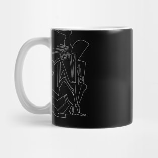 Abstract Bodies Drawing Improvisation #11 Black Mug